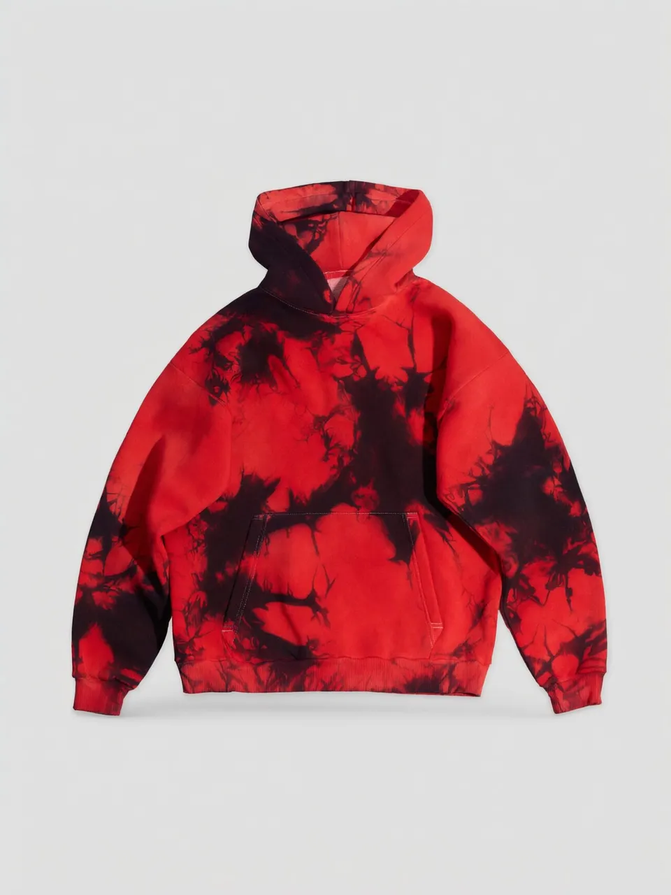 Худи оверсайз tie-dye 320 г, красный